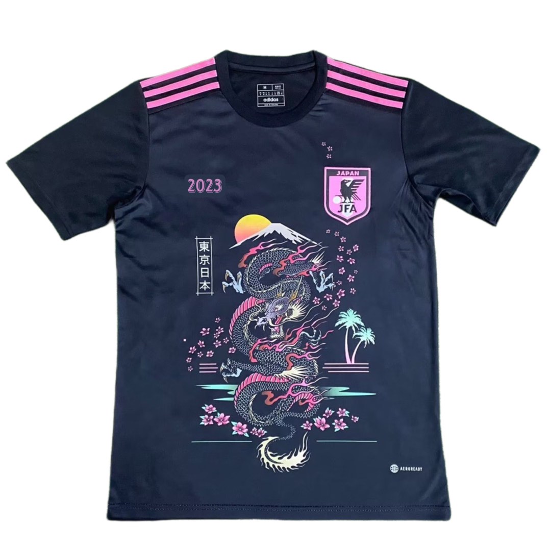 Japan black Dragon Jersey 2023 Football Jersey, Men's Fashion, Tops ...