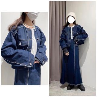 日牌KBF 牛仔外套/高腰牛仔裙 F