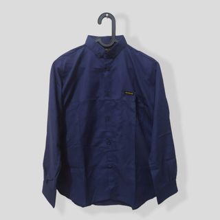 Kemeja Pria Lengan Panjang Navy Polos