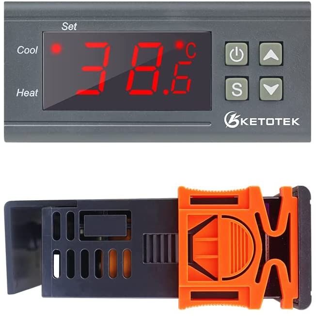 KETOTEK Temperature Controller STC1000, Digital Thermostat Dual Relay