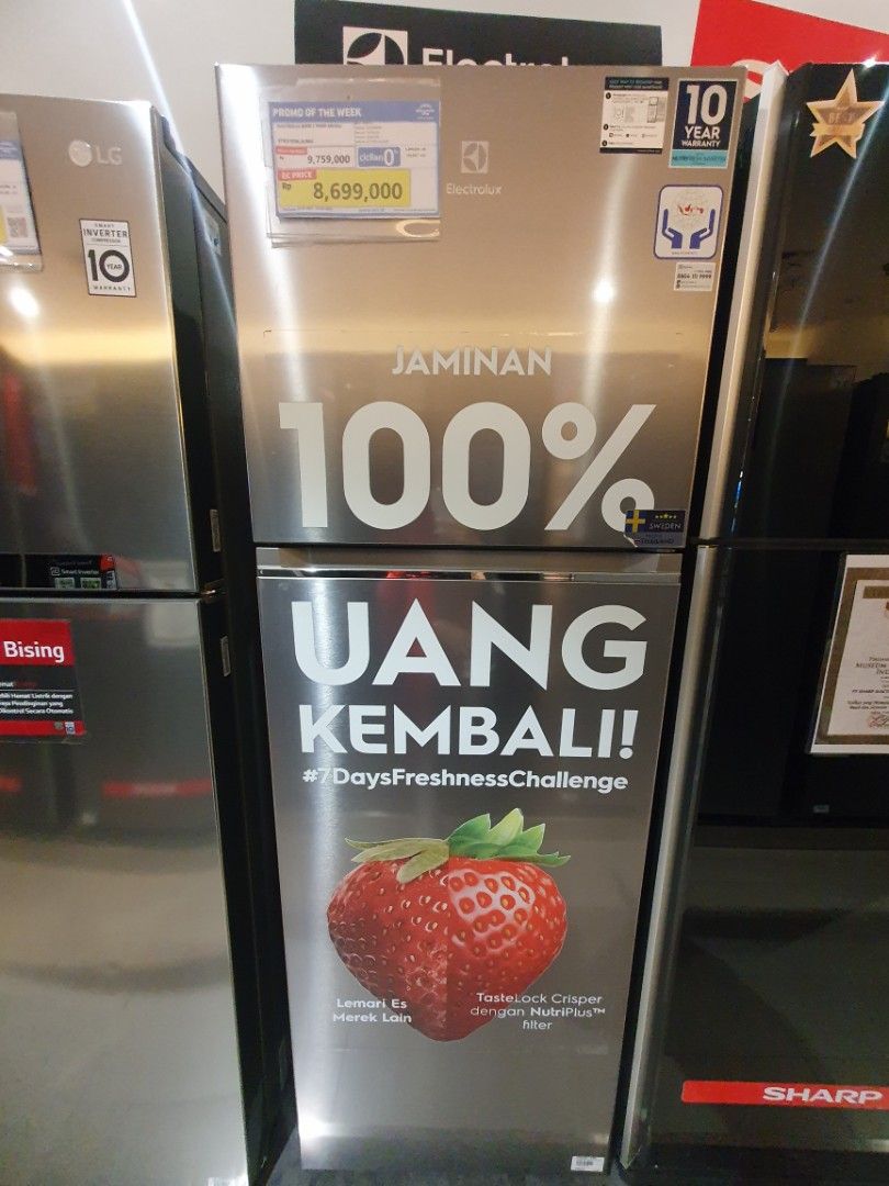 Kulkas 2 Pintu Electrolux 341L Dp Mulai 0% Gratis 1x Cicilan Proses 3