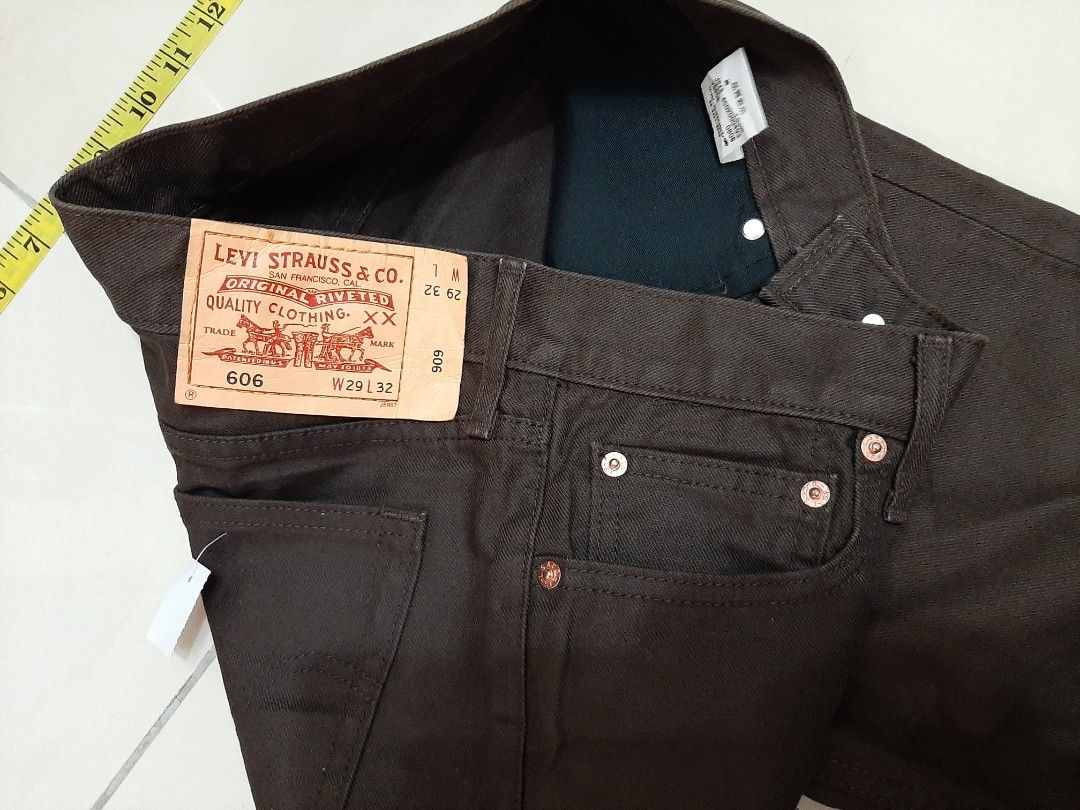 Levis 606 jeans slim, Men's Fashion, Bottoms, Jeans on Carousell