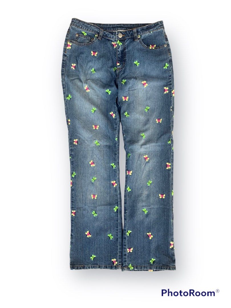 Lilly Pulitzer Embroidered butterfly Jeans