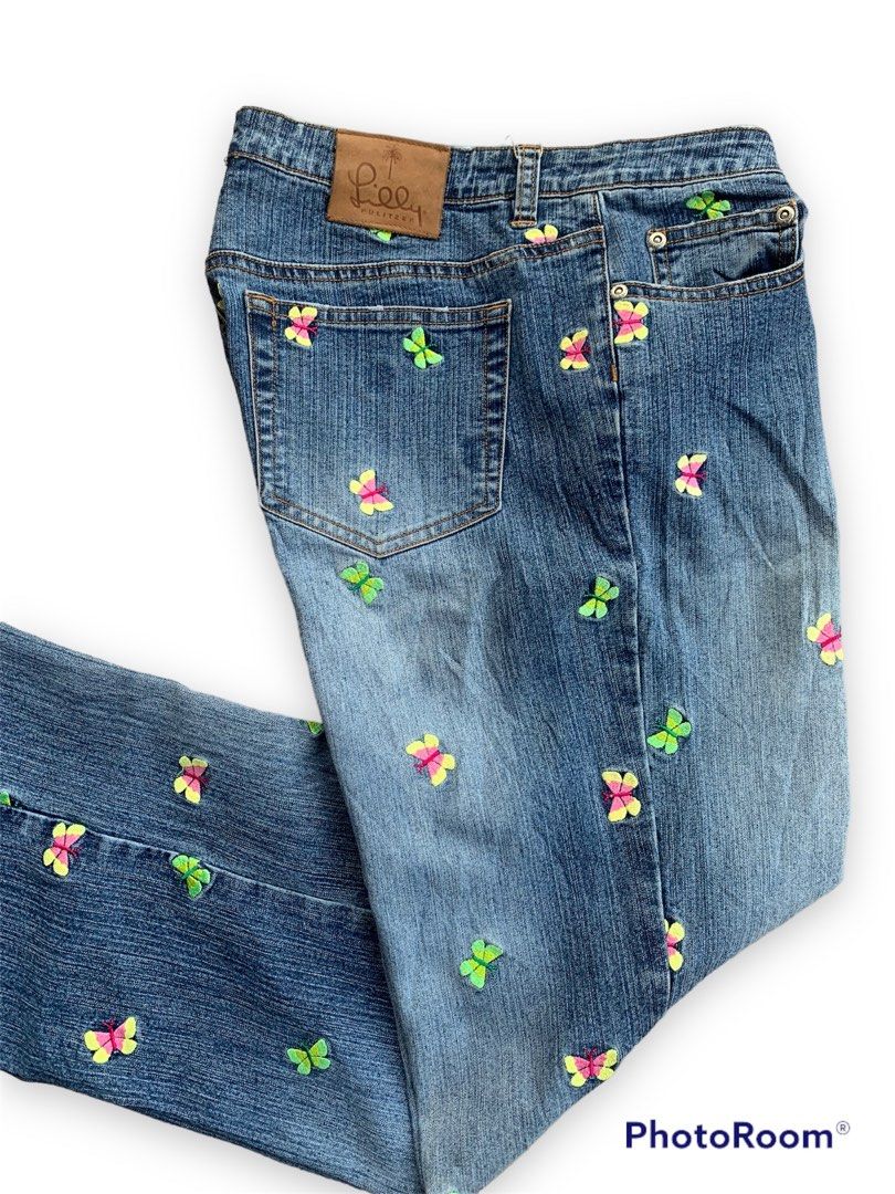 Lilly Pulitzer Embroidered butterfly Jeans