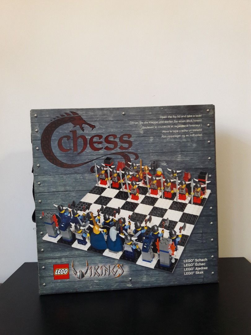 Limited Edition Lego G577 Vikings Chess Set with Free Lego Minifigs Music Band Set and Free Vikings Tattoo Stickers