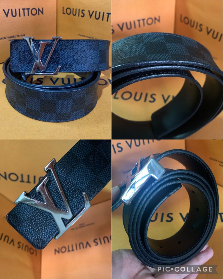 Louis Vuitton Belt Initiales Damier Cobalt Dark Blue/ Black