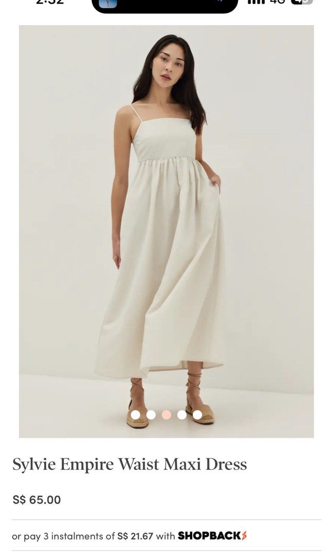 White empire waist maxi dress outlet