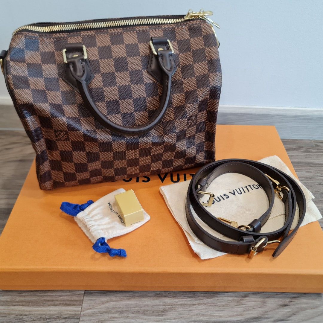 LV SPEEDY DAMIER (SIZE 25), Luxury, Bags & Wallets on Carousell