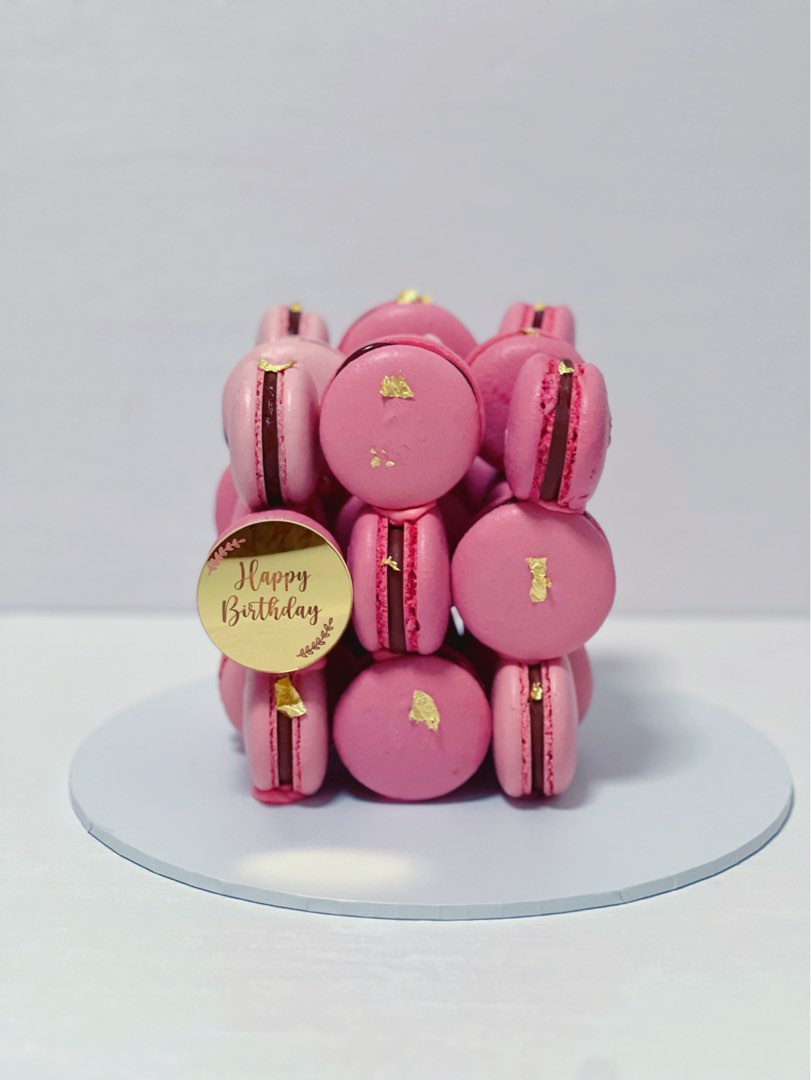 Macaron Cube Cake / Macarons, Food & Drinks, Homemade Bakes on Carousell