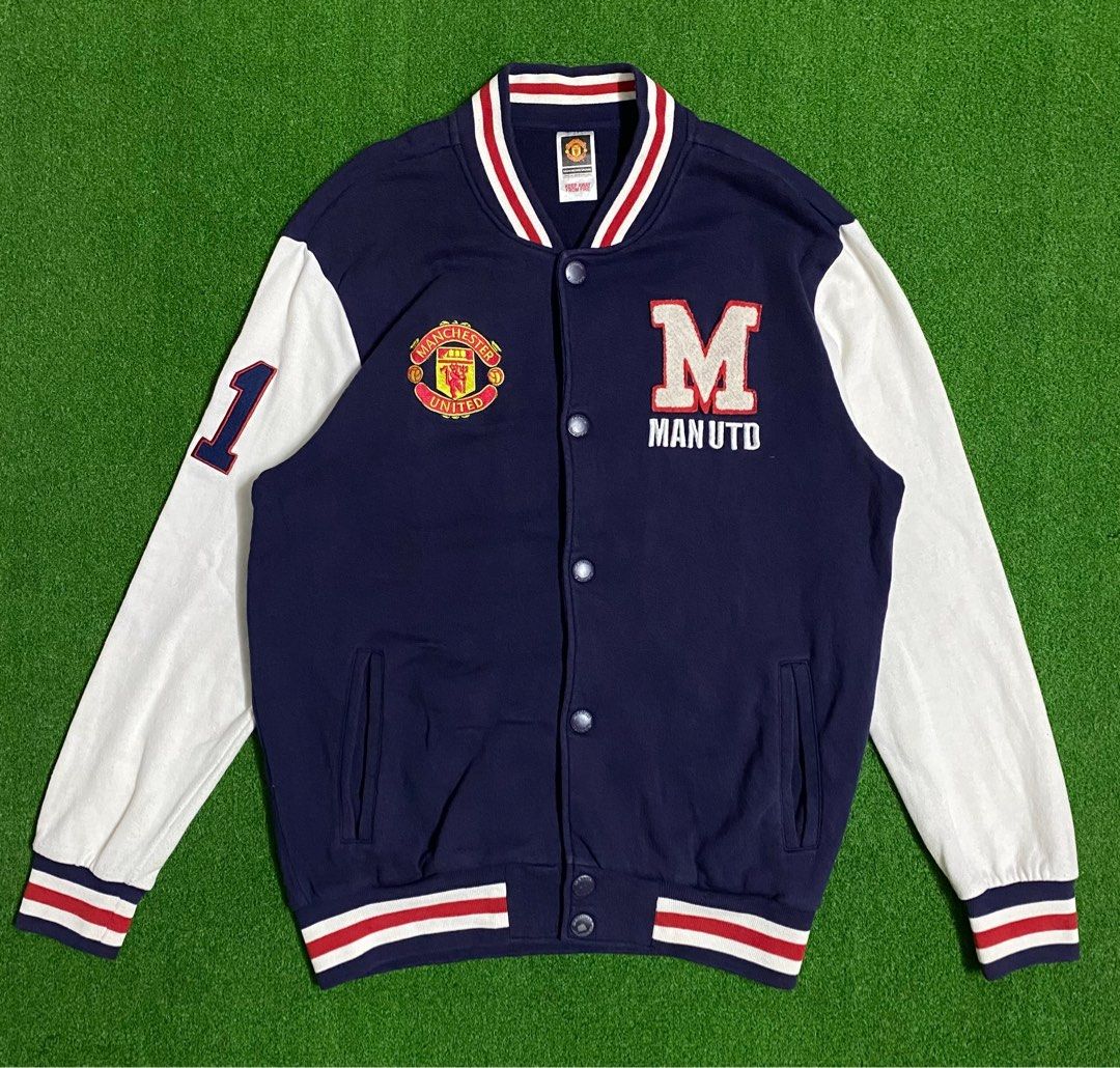 Manchester United Varsity Jacket, Men's Fashion, Tops & Sets, Hoodies on Carousell