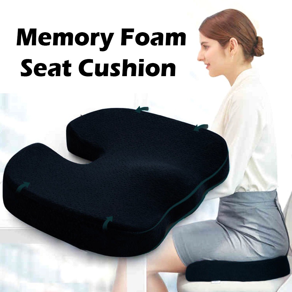 Memory Foam Seat Cushion, Chair Cushion, Orthopedic Design for Back
