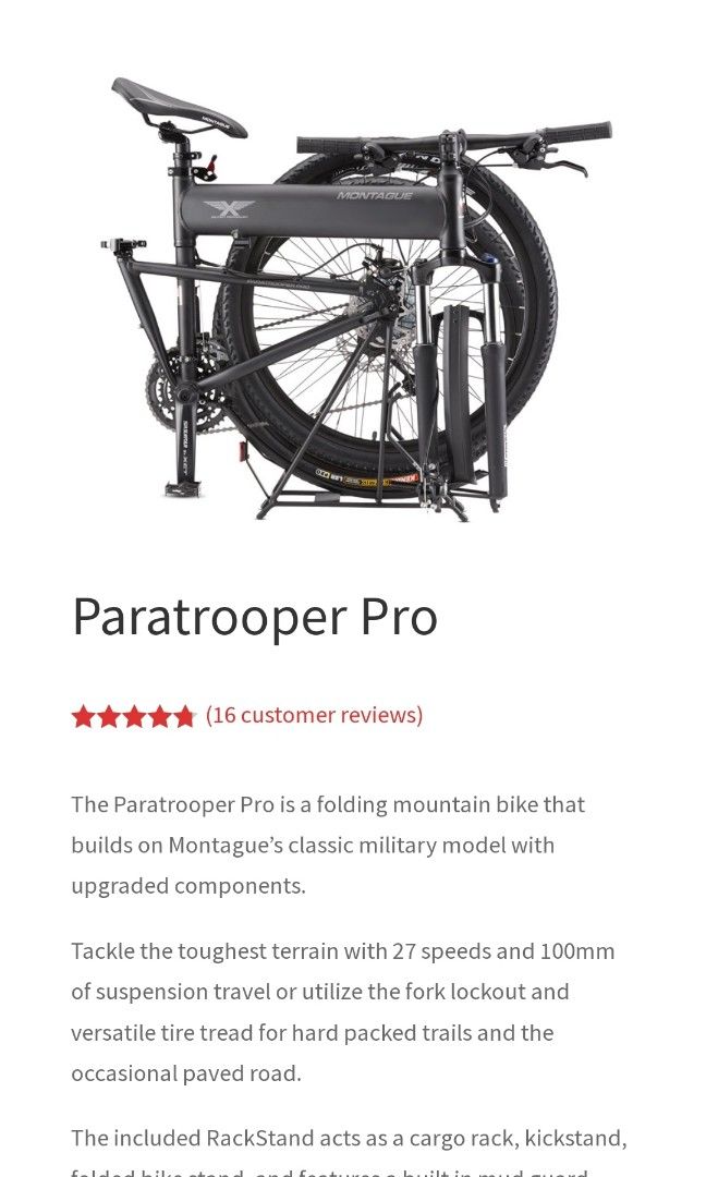 Montague Paratrooper Pro folding mountain bike