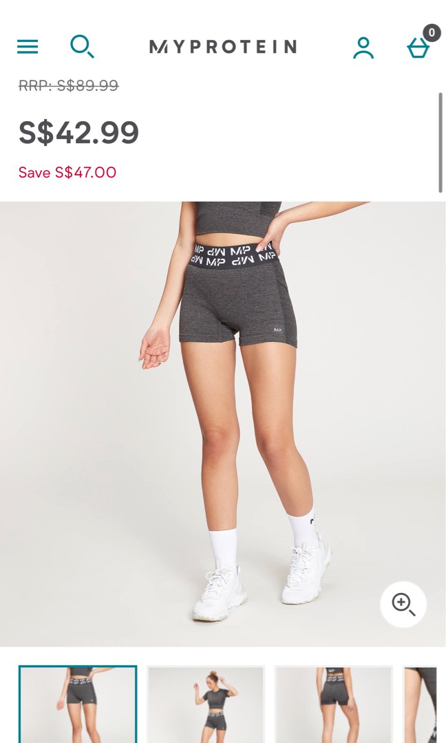 MP Women's Curve High Waisted Booty Shorts - Black (XS), Women's Fashion,  Activewear on Carousell