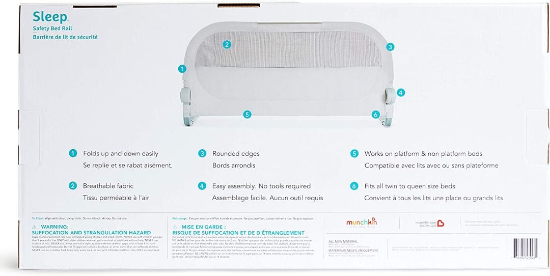 Munchkin Sleep Bed Rail, Grey, Babies & Kids, Baby Nursery & Kids