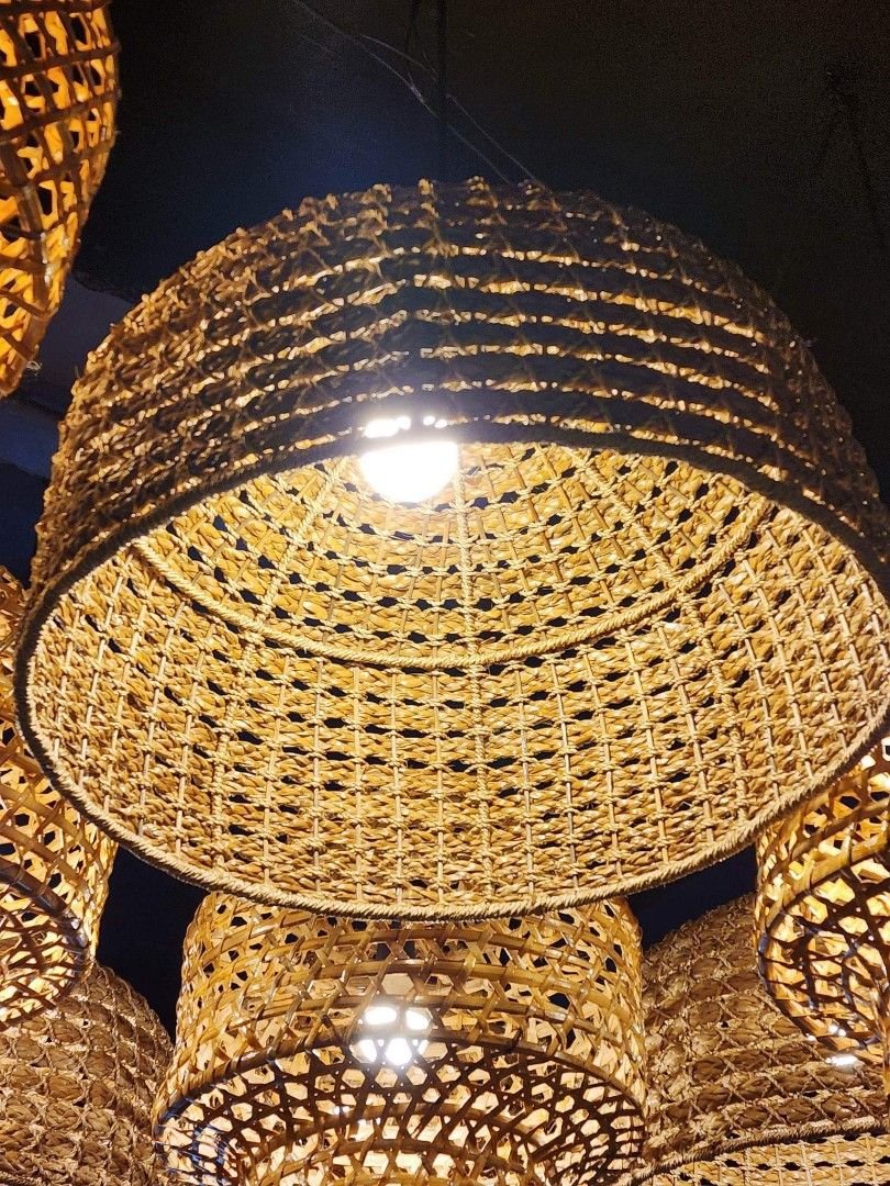 Native Abaca Droplights Native Lamps Abaca Lights (Category: Lighting) located in Quezon City. Submitted by dfabloveverything (Listing ID 1220442314, Image 1). Description: Made to Order Native Abaca Seagrass Droplights Made of Wired Framing 20 inches diameter 20 inches height SRP: 2,500 Additional 150 for electrical fixtures, no bulb We accept wholesale or bulk orders We accept custom sizes We also accept custom-made designs Serious buyers, send