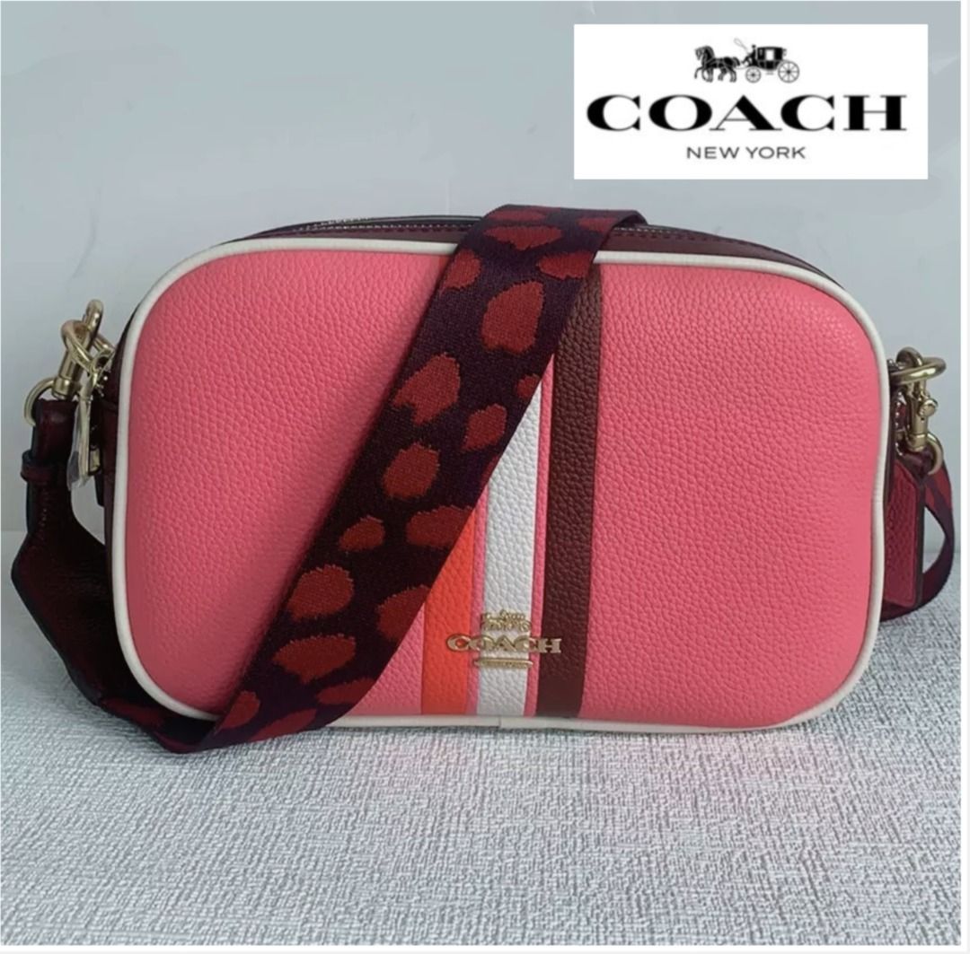 New Coach Jes Crossbody In Colorblock With Stripe