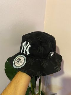 New York Yankees Classic Nylon Bucket Hat - Beige - Pomelo Fashion