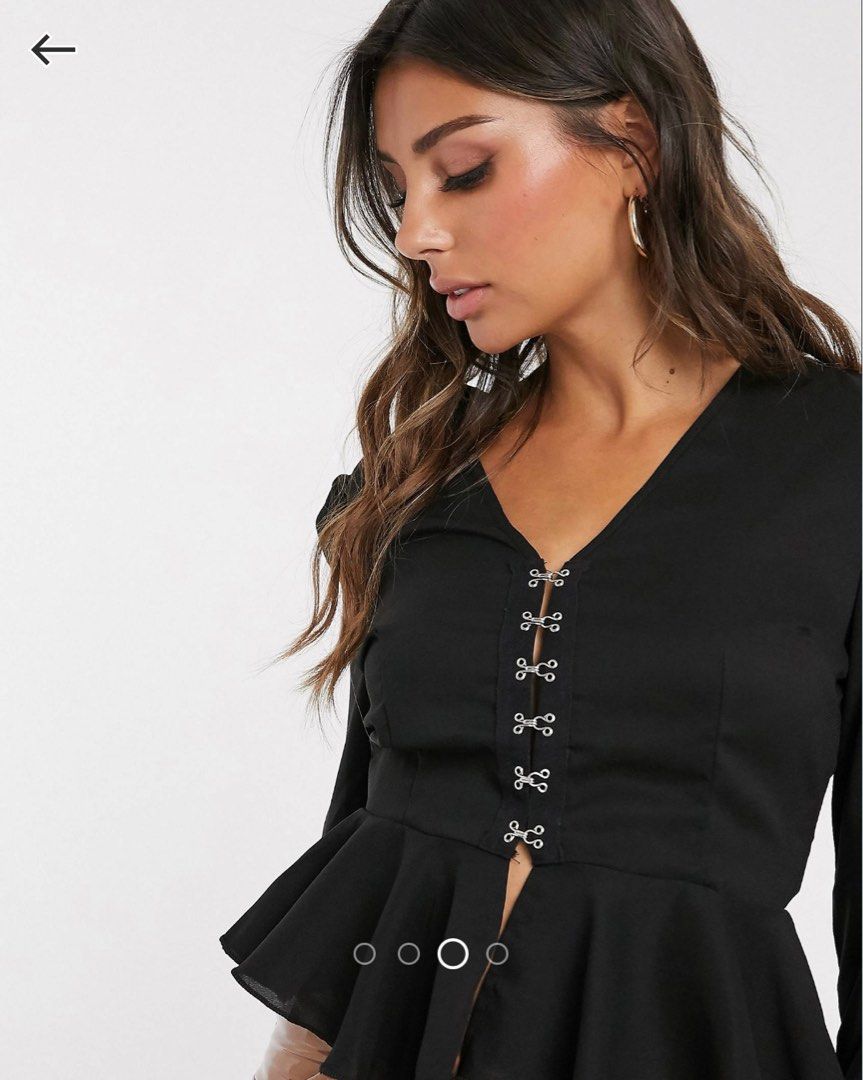 missguided peplum blouse