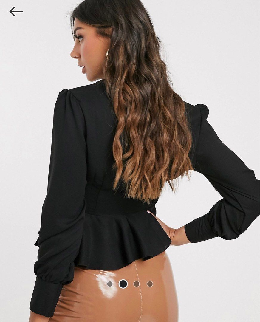 missguided peplum blouse