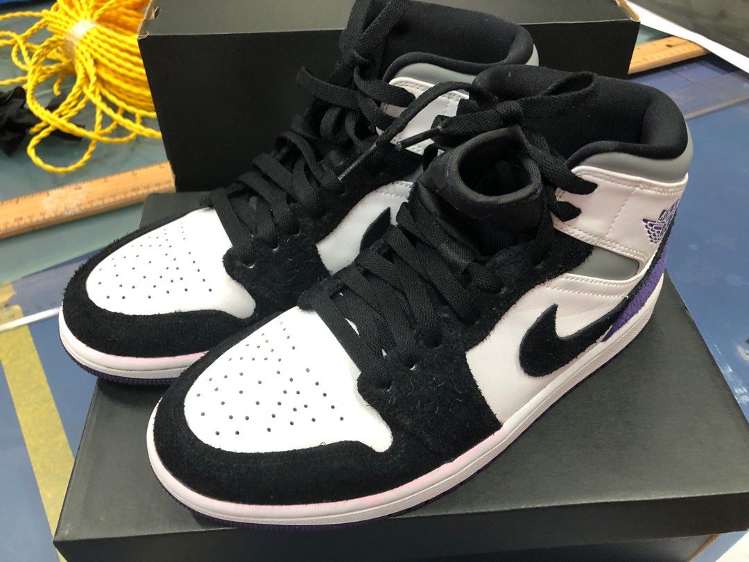 Jordan one mid se purple online