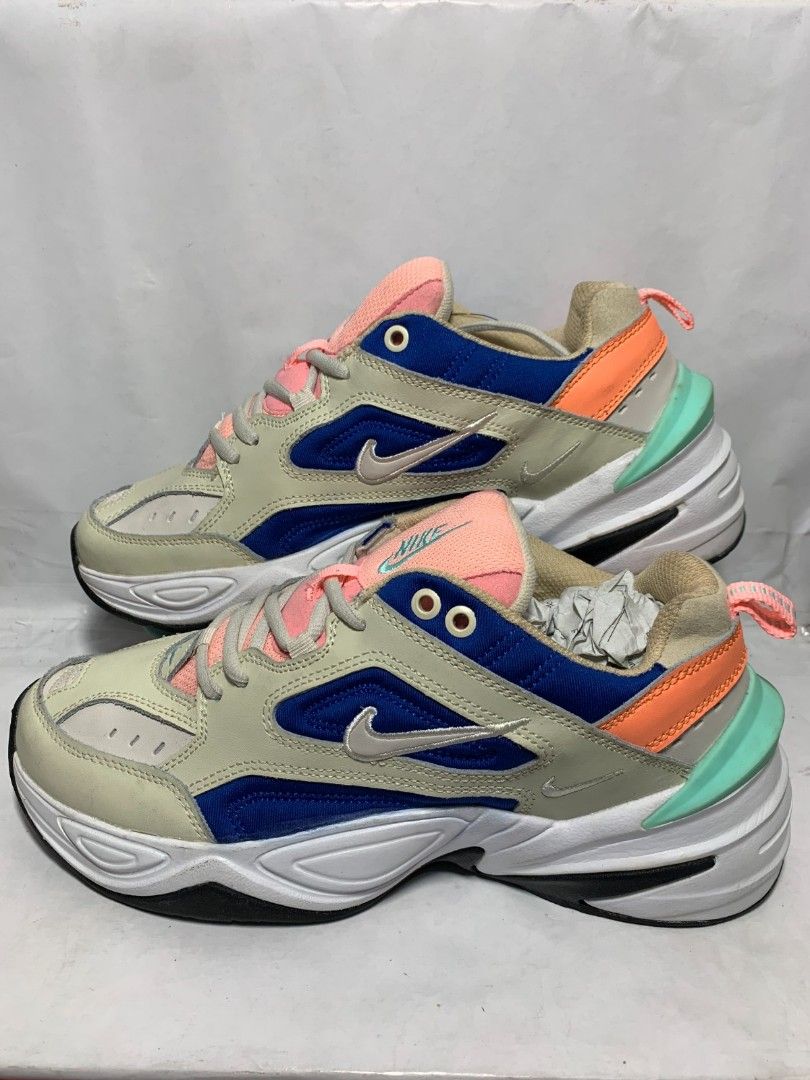Nike M2K Tekno Desert Ore Beige Blue Fesyen Pria Sepatu