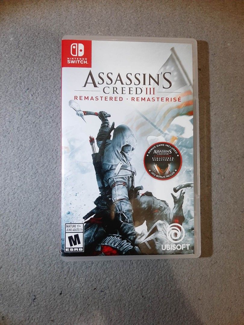 Nintendo Switch Game - Assassins Creed III (Category: Nintendo) located in Quezon City. Submitted by llc0905 (Listing ID 1220444324, Image 1). Description: Original Nintendo Switch Game Assassins Creed III Remastered Barely used. Payment via Gcash or BPI.