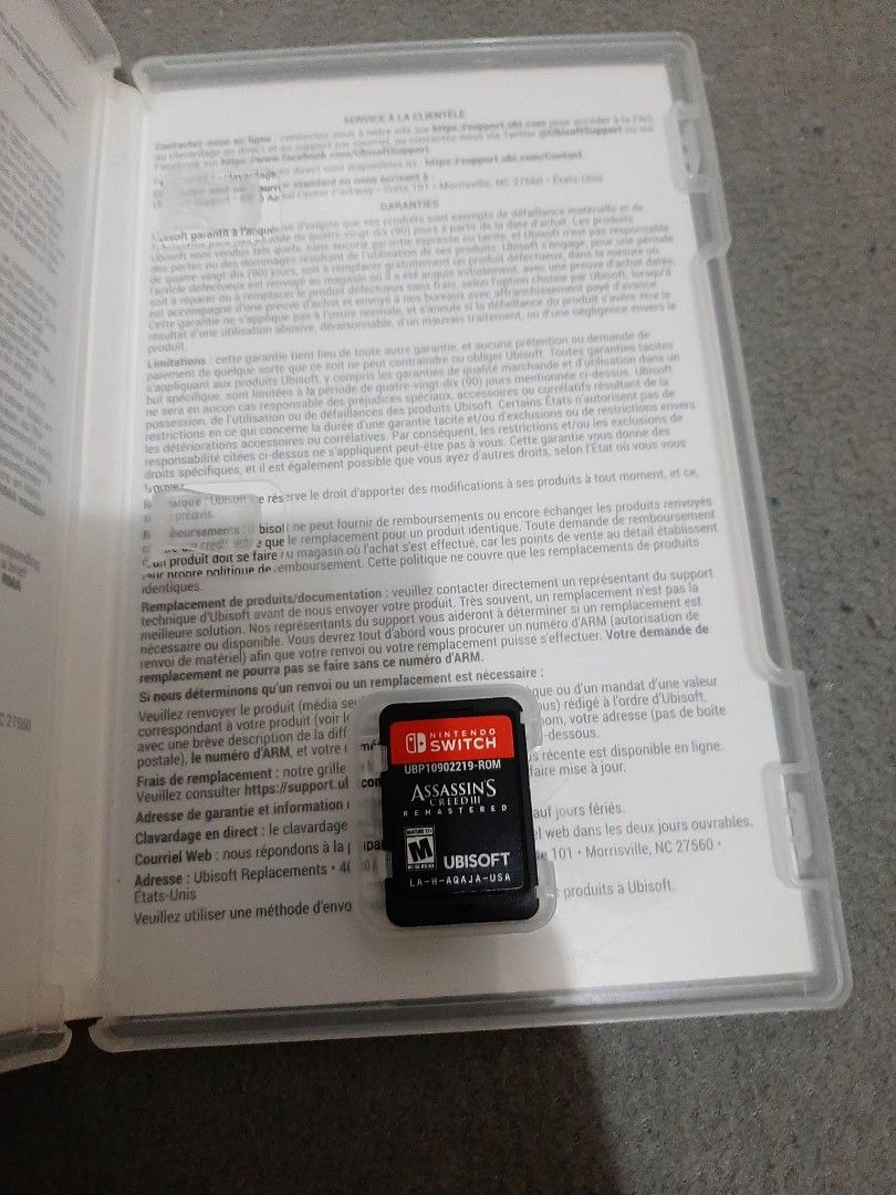 Nintendo Switch Game - Assassins Creed III (Category: Nintendo) located in Quezon City. Submitted by llc0905 (Listing ID 1220444324, Image 2). Description: Original Nintendo Switch Game Assassins Creed III Remastered Barely used. Payment via Gcash or BPI.