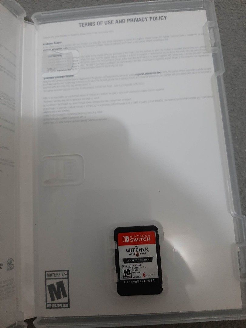 Nintendo Switch Game - The Witcher (Category: Nintendo) located in Quezon City. Submitted by llc0905 (Listing ID 1220443915, Image 2). Description: Original Nintendo Switch Game The Witcher: Wild Hunt Complete Edition Barely used. payment via Gcash or BPI.