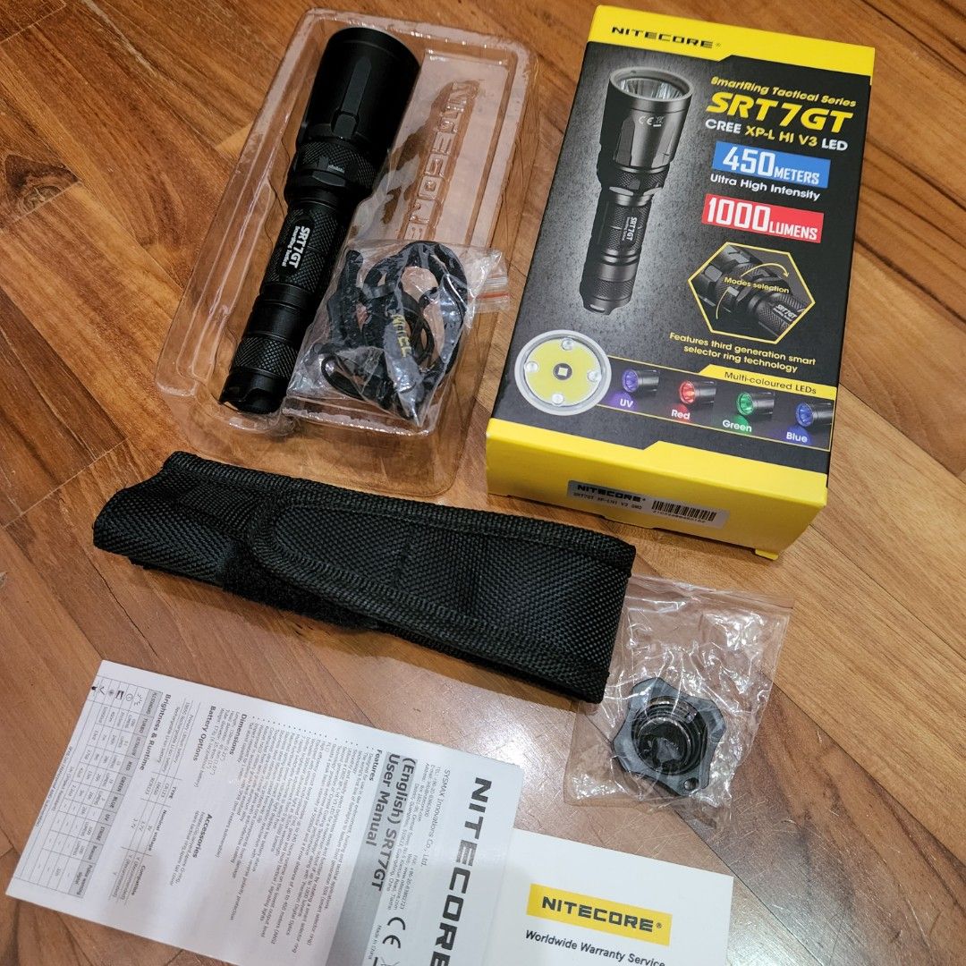 Nitecore SRT7GT Tactical Flashlight, Sports Equipment, Hiking & Camping