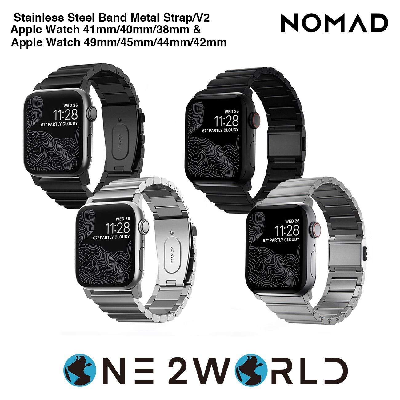 NOMAD Titanium Band Metal 41mm/40mm/38mm | & Watches for Smart & 49mm/45mm/44mm/42mm, Carousell Gadgets, Apple Watch Strap on | Phones V2 Mobile Wearables