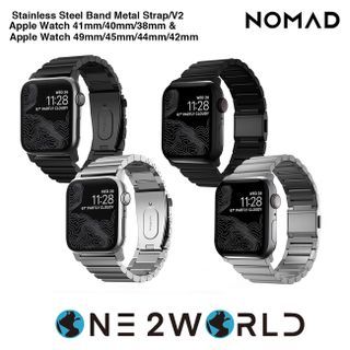 NOMAD Titanium Band Metal Strap | V2 for Apple Watch 41mm/40mm/38mm | 49mm/45mm/44mm/42mm