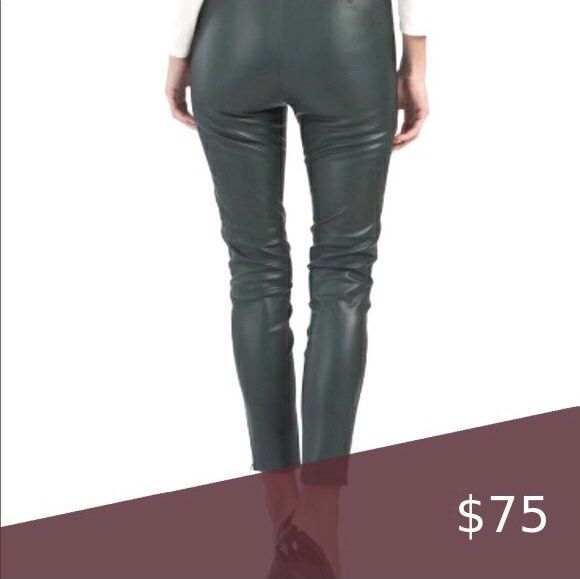 NWT Zara Women's High Waisted Leather Pants size -... - Depop