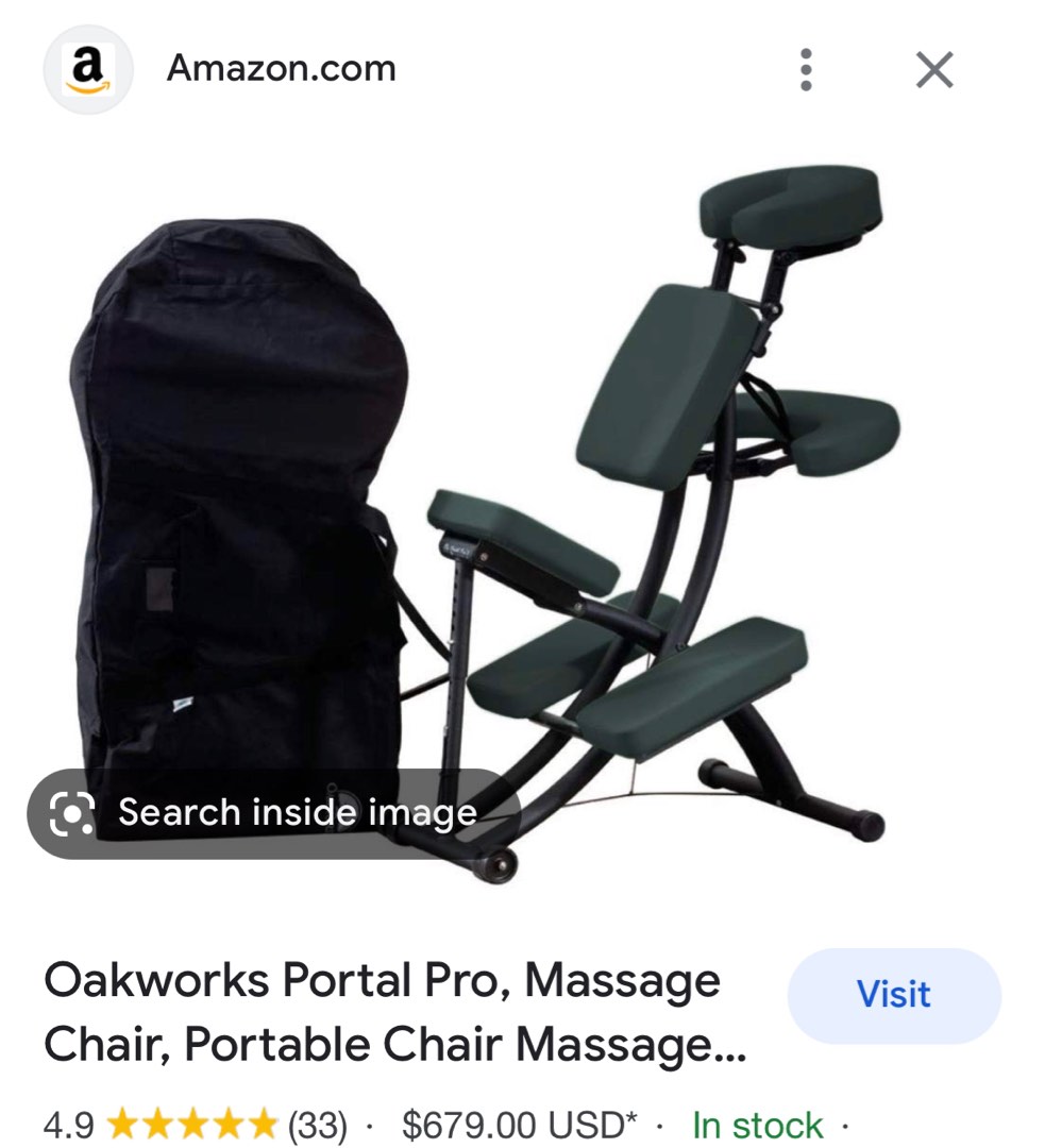 Oakworks medical portal pro 3 commercial massage chair, Sports