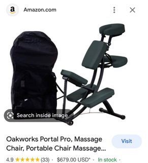 Oakworks medical portal pro 3 commercial massage chair