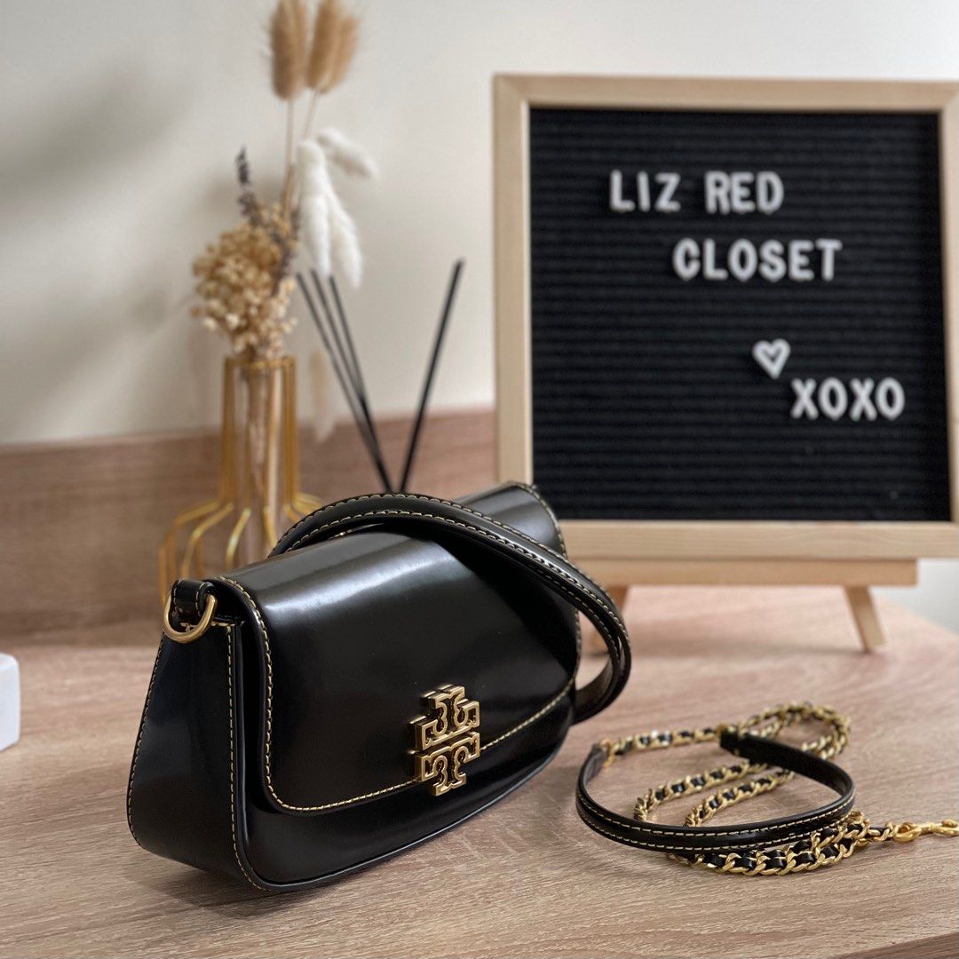 PREORDER: Tory Burch Britten Convertible Saddle Bag (Category: Cross-body Bags) located in Pasig City. Submitted by lizredclosetph (Listing ID 1220513943, Image 2). Description: Tory Burch Britten Convertible Saddle Bag Brandnew with complete inclusion 2weeks eta.