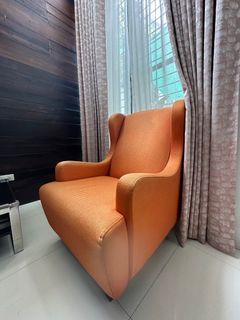 Orange Lounge Accent Chair