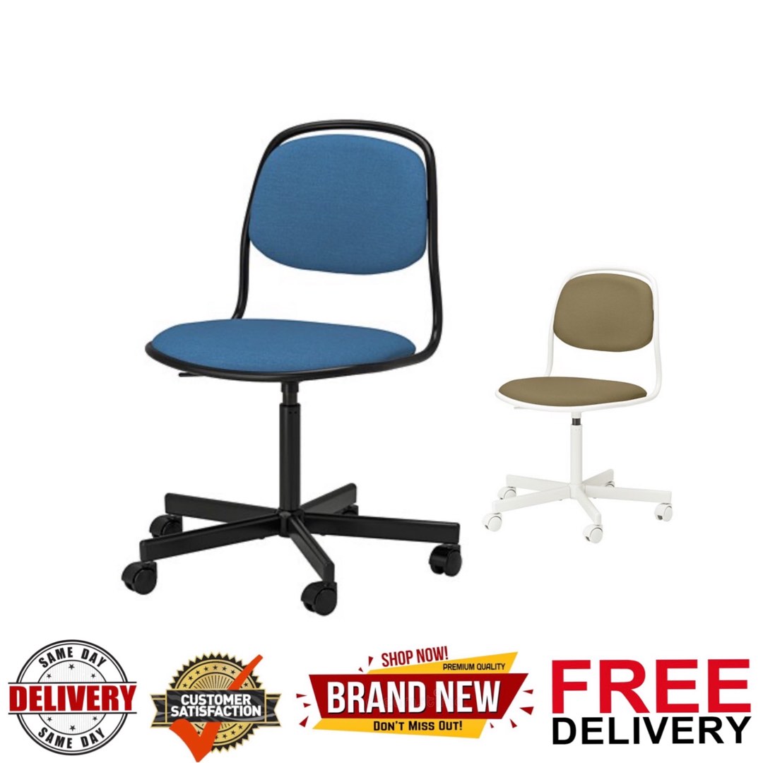 ORFJALL Swivel chair Black vissle blue Furniture Home Living Furniture Chairs on Carousell