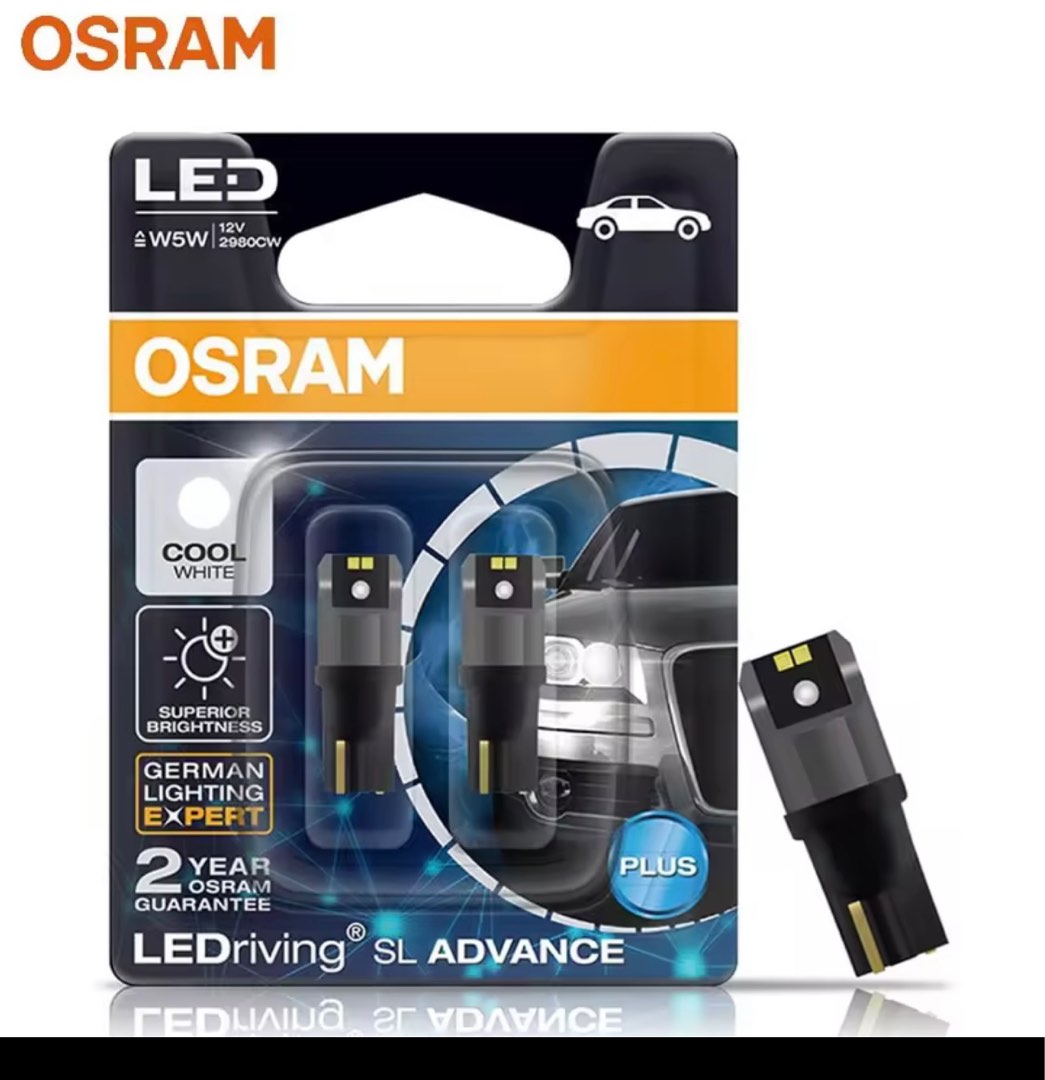 osram led w5w/t10 led driving advance 6000k on Carousell