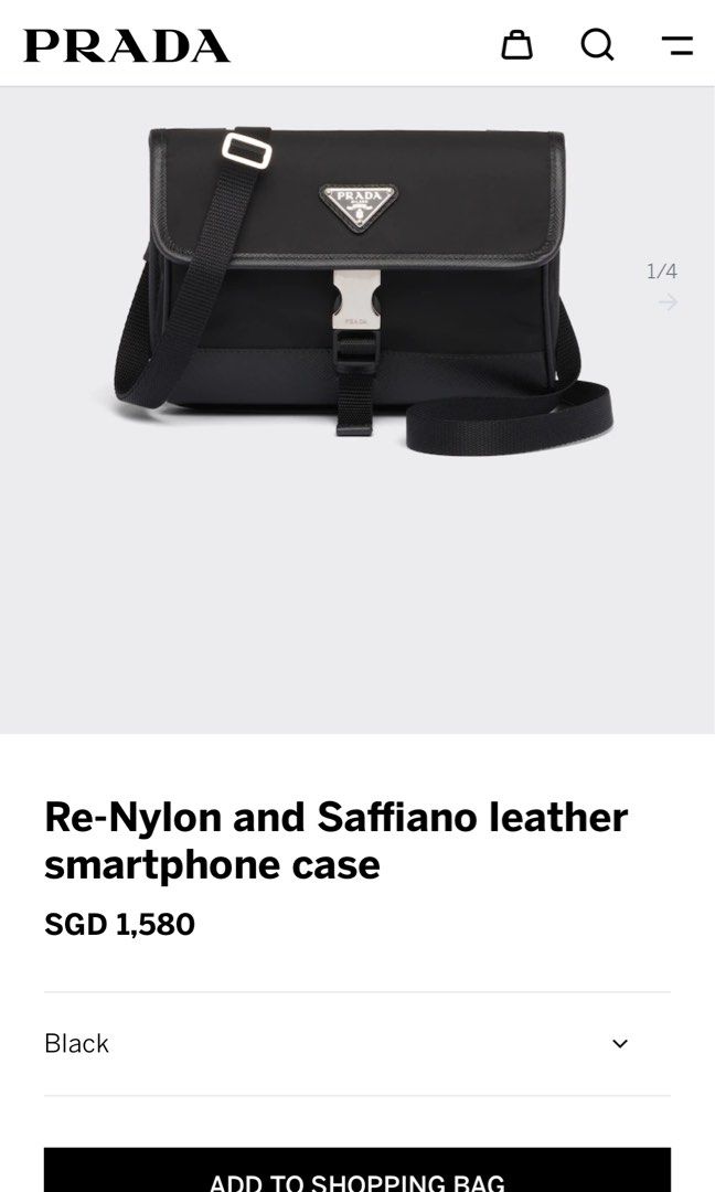 Prada Smartphone Case Sling Crossbody Bag, Luxury, Bags & Wallets on  Carousell