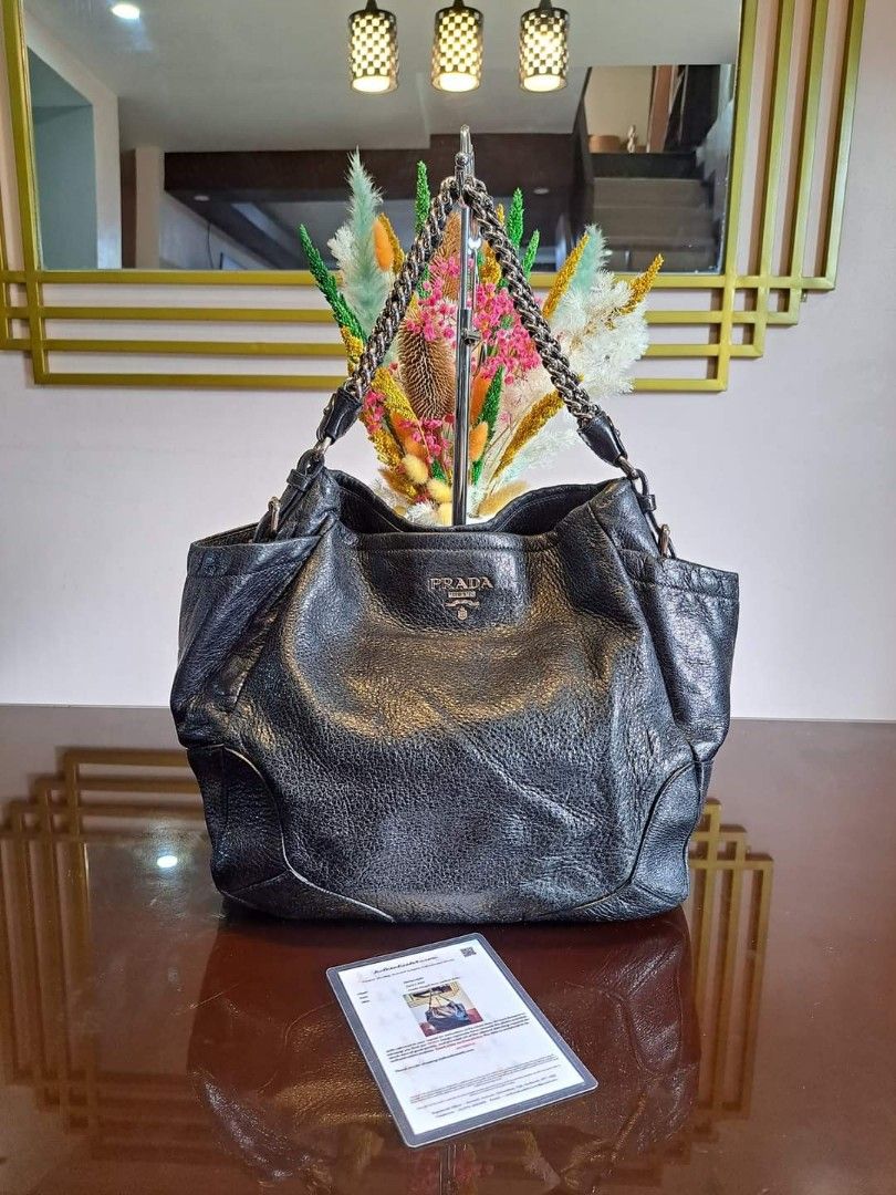 Prada Vintage Cervo Lux Chain Hobo Luxury Bags Wallets on Carousell