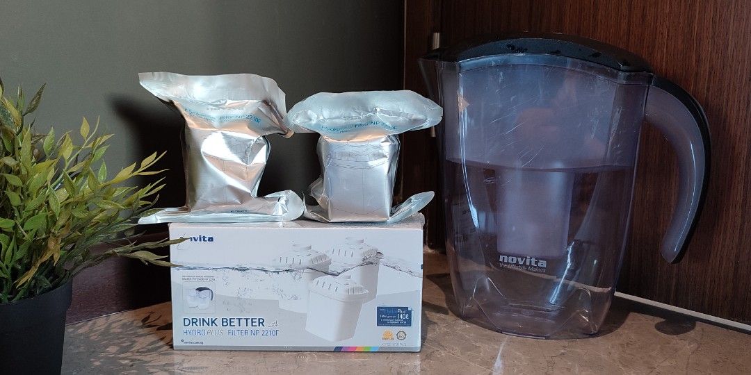 Preloved novita pitcher and replacement filter, Furniture & Home Living