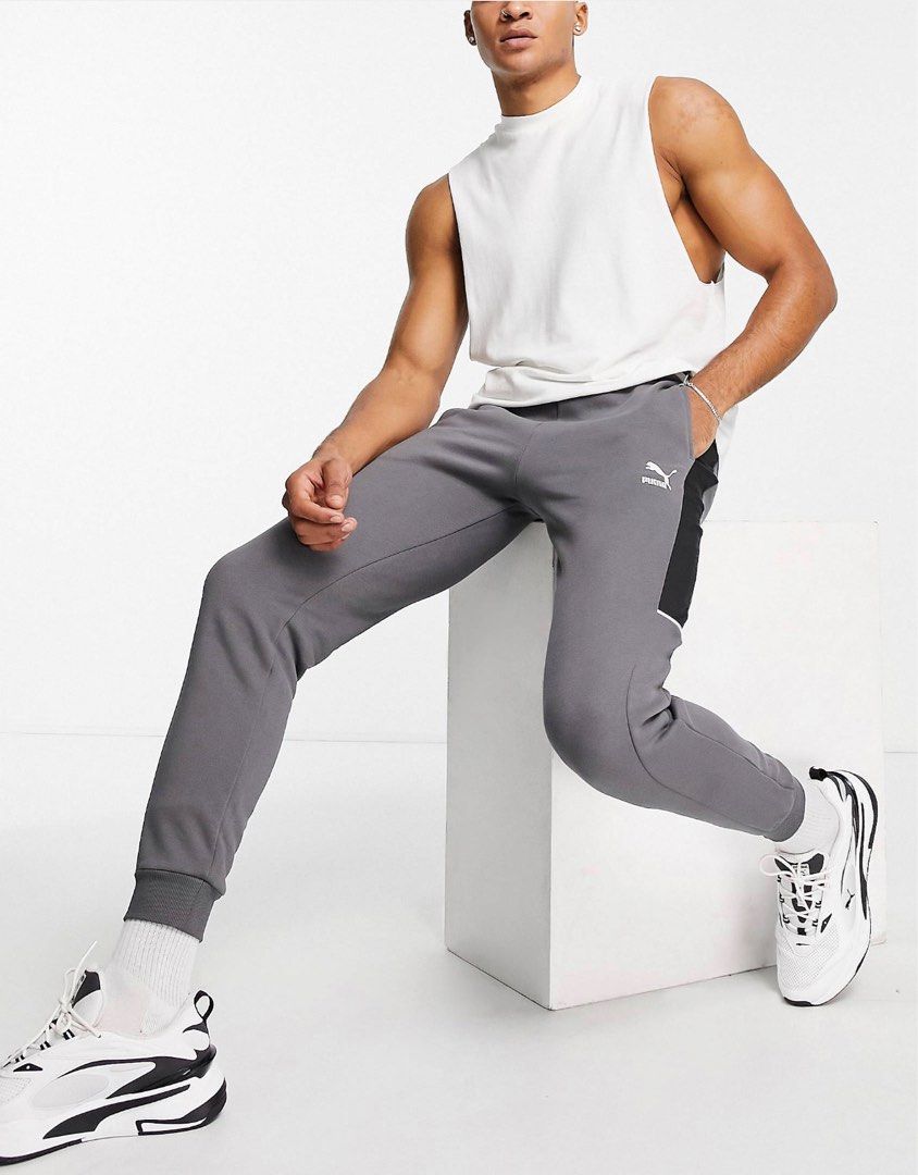 Puma joggers mens clearance grey