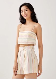 &Rea Camille crop top & romilly striped shorts