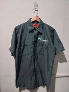 Redkap workwear shirt size M green