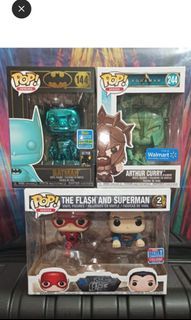 [SET OF 3] Justice League DC Funko Pop Bundle: Batman, Aquaman, The Flash and Superman