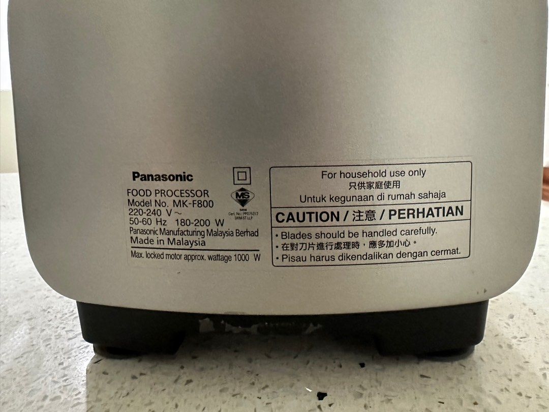 Smart Food Processor MKF800 Panasonic Blander, TV & Home Appliances