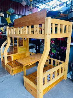 solid wood double decker bunk bed