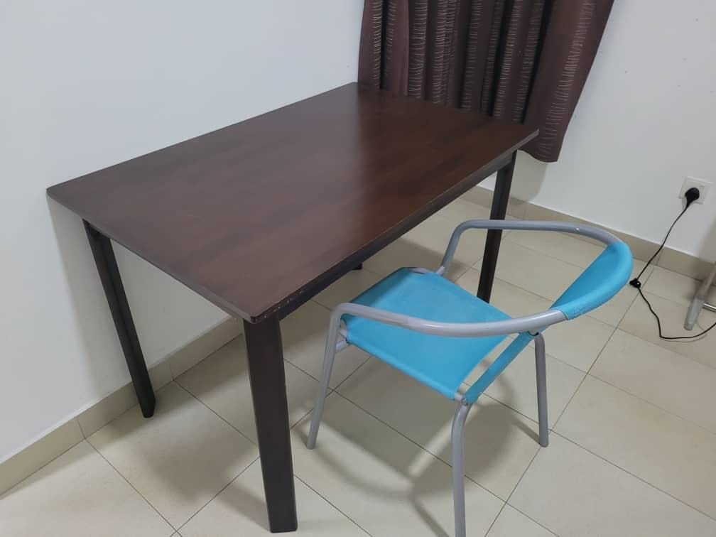 Solid Wood Writing Table + Chair, Furniture & Home Living, Furniture