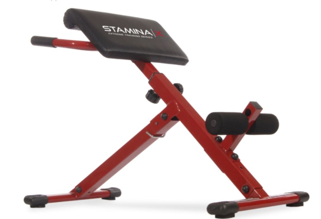 Exercise bench (Category: Cardio & Fitness Machines) located in Kuala Lumpur. Submitted by stylerampang (Listing ID 1220426876, Image 1). Description: The Stamina X Hyper Bench allows you to build your back and abdominal strength so that you attain better balance and reduce injury. In addition to fat burning cardio, the bench will also give you the chiseled core you desire – as long as you work for it. Since the bench can be used with or without 