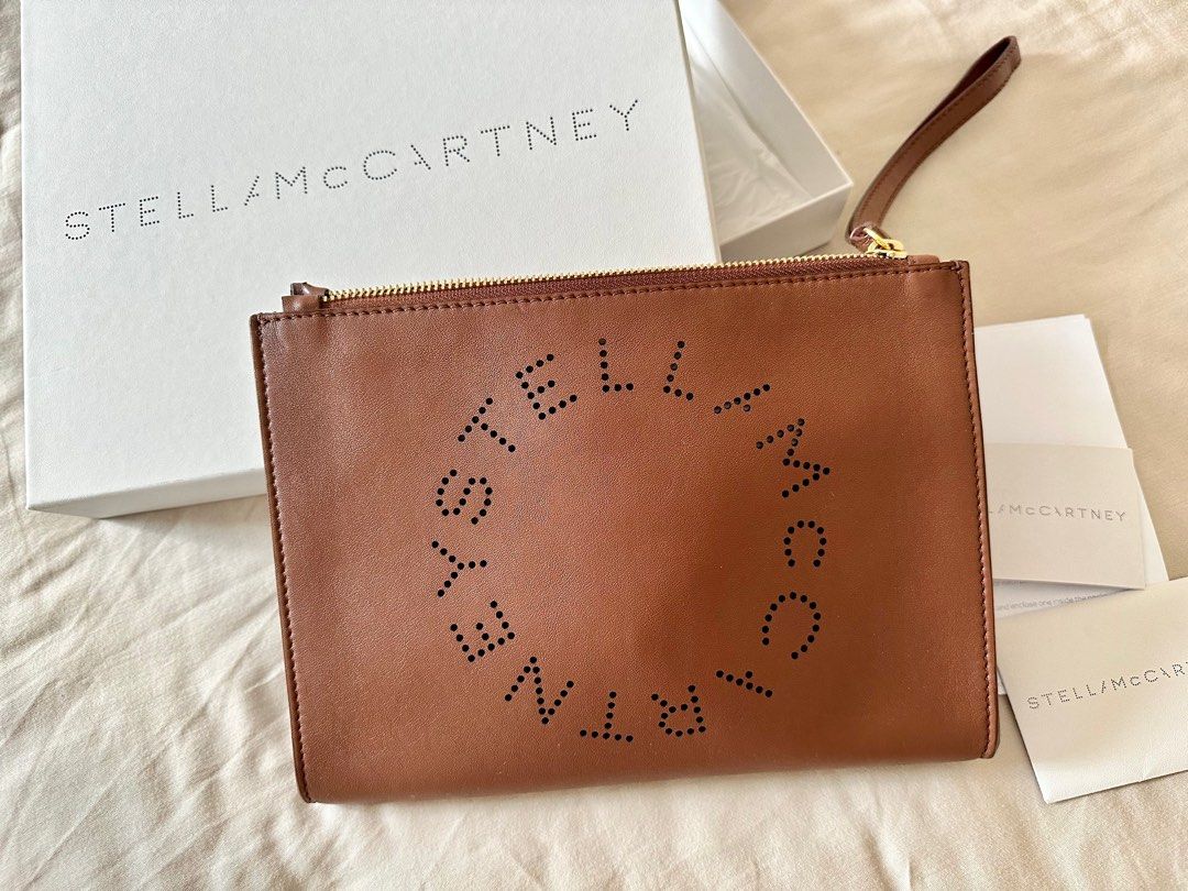 Stella mccartney logo hot sale clutch